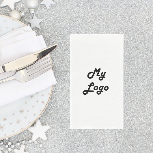 Brenterkleur van zakelijke logo servet