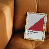 Brentford Bee Rood en Wit - Witte Rand Perfect Poster