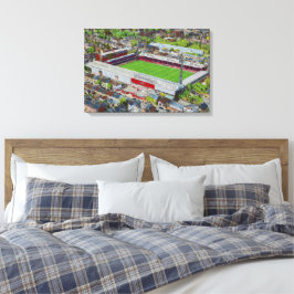 Brentford FC Griffin Park Stadium Aerial Art Canvas Afdruk