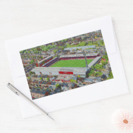 Brentford FC Griffin Park Stadium Aerial Art Rechthoekige Sticker