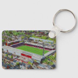 Brentford FC Griffin Park Stadium Aerial Art Sleutelhanger