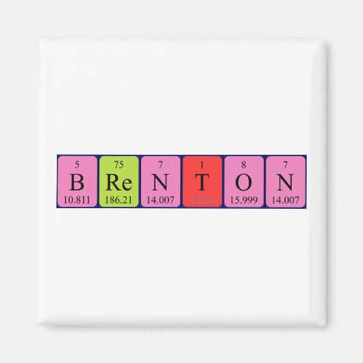 Brenton periodieke lijstnaam magnet (Voorkant)
