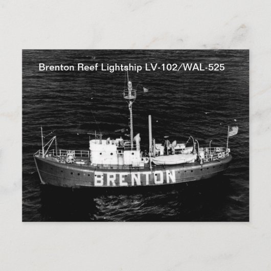 Brenton Reef Lightship LV-102/WAL-525 Briefkaarten (Voorkant)