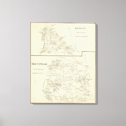 Brentwood, Hampton PO Canvas Afdruk (Voorkant)