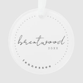 Brentwood Tennessee TN Travel Verenigde Staten Ornament
