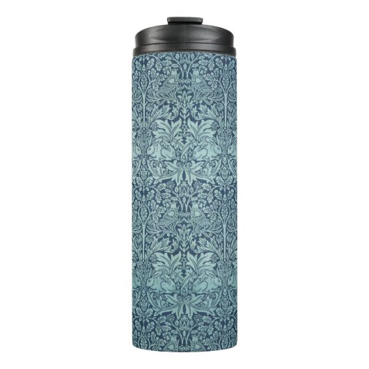 Brer Rabbit by William Morris Blue Textile Pattern Thermosbeker (Voorkant)