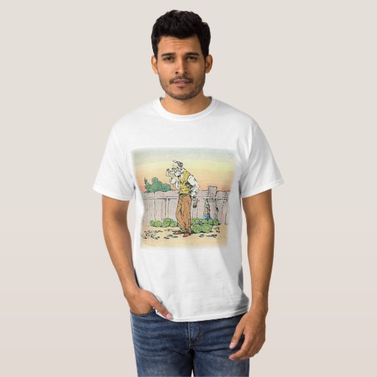 Brer Rabbit peeks & horloges Mr. Man in de tuin T-shirt (Voorkant volledig)