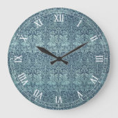 Brer Rabbit van William Morris Blauw Textielpatroo Grote Klok (Voorkant)