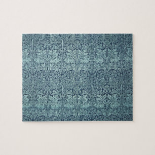 Brer Rabbit van William Morris Blauw Textielpatroo Legpuzzel