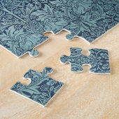 Brer Rabbit van William Morris Blauw Textielpatroo Legpuzzel (Zijkant)