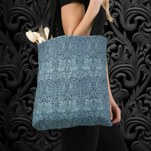 Brer Rabbit van William Morris Blauw Textielpatroo Tote Bag