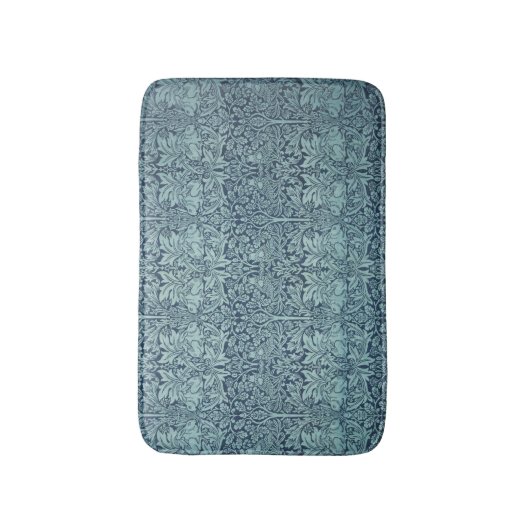 Brer Rabbit van William Morris Blue Textile Patter Badmat (Voorkant Verticaal)