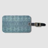 Brer Rabbit van William Morris Blue Textile Patter Bagagelabel (Voorkant (horizontaal))