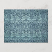 Brer Rabbit van William Morris Blue Textile Patter Briefkaart (Voorkant)