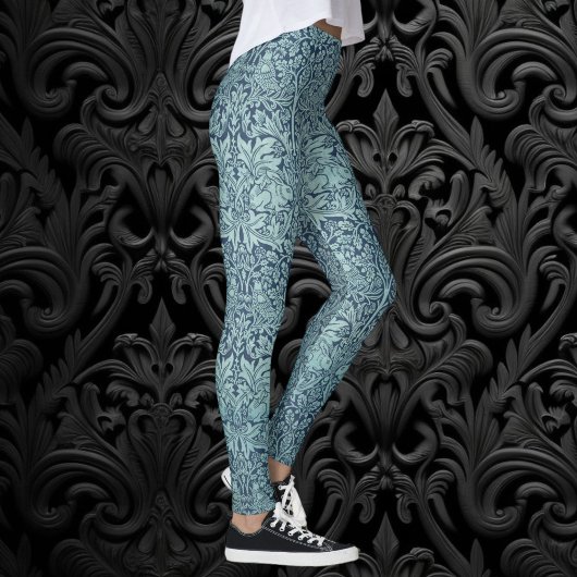 Brer Rabbit van William Morris Blue Textile Patter Leggings