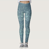 Brer Rabbit van William Morris Blue Textile Patter Leggings (Voorkant)
