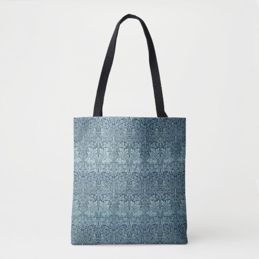 Brer Rabbit van William Morris Blue Textile Patter Tote Bag (Voorkant)