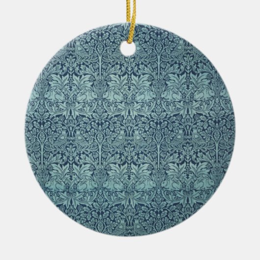 Brer Rabbit van William Morris, Textielpatroon Keramisch Ornament (Voorkant)