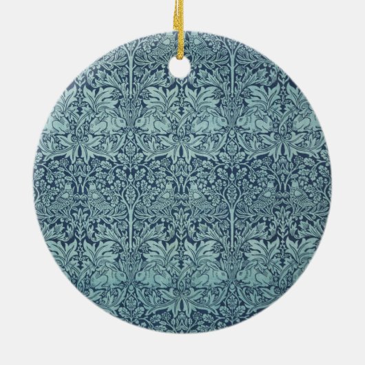 Brer Rabbit van William Morris, Textielpatroon Keramisch Ornament (Achterkant)