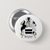 Brereton Family Crest Ronde Button 5,7 Cm (Voorkant /achterkant)