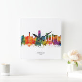 Brescia Italy Skyline Vierkante Klok (Huis)