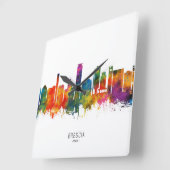 Brescia Italy Skyline Vierkante Klok (Hoek)