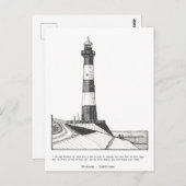 Breskens Lighthouse Netherlands Illustratie Briefkaart (Voorkant / Achterkant)
