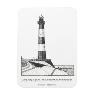 Breskens Lighthouse Netherlands Illustratie Magneet
