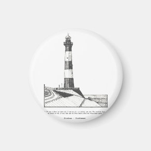 Breskens Lighthouse Netherlands Illustratie Magneet