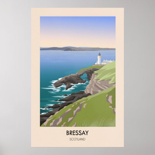 Bressay Schotland Reisposter Poster (Voorkant)