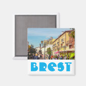 Brest Belarus Cityscape Architecture Street Б р с  Magneet (Voorkant / Achterkant)