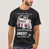 Brest Boarding Pass Brest Girl Brest T-shirt (Voorkant)