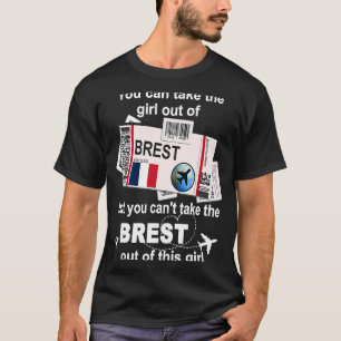 Brest Boarding Pass Brest Girl Brest T-shirt