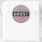 Brest City Pride Embleem – Franse identiteit Ronde Sticker (Tas)