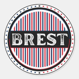 Brest City Pride Emblem – French Identity Ronde Sticker