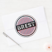 Brest City Pride Emblem – French Identity Ronde Sticker (Envelop)