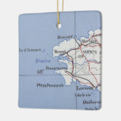 Brest France Map Keramisch Ornament (Links)