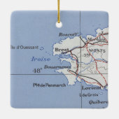 Brest France  Map Keramisch Ornament (Achterkant)