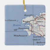 Brest France Map Keramisch Ornament (Voorkant)