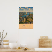 Brest, Frankrijk – Oude Reisposter Poster (Keuken)