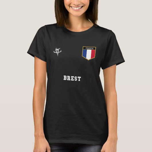 BREST Frankrijk Sport T-shirt (Voorkant)