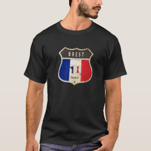 Brest Frankrijk Wapen Van Stad/Voordeel T-shirt