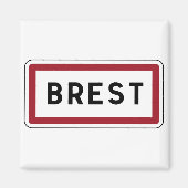 Brest, verkeersbord, Frankrijk Magneet (Voorkant)