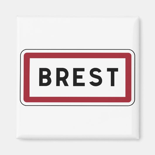Brest, verkeersbord, Frankrijk Magneet (Voorkant)