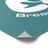 Bresten is het beste pictogram - Blauwgroen Poster (Hoek)