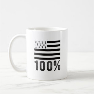 Bretagne 100 % Breton Vlag Koffiemok
