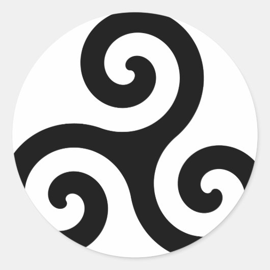 Bretagne / Breizh / Britanny Ronde Sticker (Voorkant)