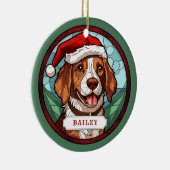 Bretagne Dog Keramische Cirkel Ornament (Rechts)