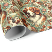  Bretagne Dog Painting Cadeaupapier (Rol Hoek)