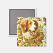 Bretagne Dog Painting Magneet (Voorkant / Achterkant)
